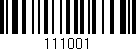 Código de barras (EAN, GTIN, SKU, ISBN): '111001'