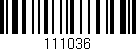 Código de barras (EAN, GTIN, SKU, ISBN): '111036'