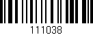 Código de barras (EAN, GTIN, SKU, ISBN): '111038'