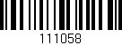 Código de barras (EAN, GTIN, SKU, ISBN): '111058'