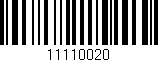 Código de barras (EAN, GTIN, SKU, ISBN): '11110020'