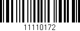 Código de barras (EAN, GTIN, SKU, ISBN): '11110172'