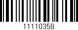 Código de barras (EAN, GTIN, SKU, ISBN): '11110358'