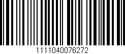 Código de barras (EAN, GTIN, SKU, ISBN): '1111040076272'