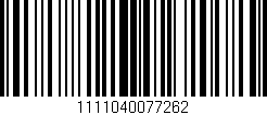 Código de barras (EAN, GTIN, SKU, ISBN): '1111040077262'
