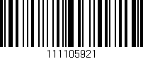 Código de barras (EAN, GTIN, SKU, ISBN): '111105921'