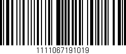 Código de barras (EAN, GTIN, SKU, ISBN): '1111067191019'