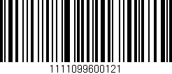 Código de barras (EAN, GTIN, SKU, ISBN): '1111099600121'