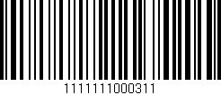 Código de barras (EAN, GTIN, SKU, ISBN): '1111111000311'