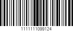 Código de barras (EAN, GTIN, SKU, ISBN): '1111111099124'