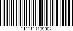 Código de barras (EAN, GTIN, SKU, ISBN): '1111111109984'