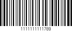 Código de barras (EAN, GTIN, SKU, ISBN): '1111111111789'