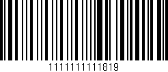 Código de barras (EAN, GTIN, SKU, ISBN): '1111111111819'