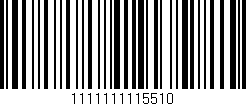 Código de barras (EAN, GTIN, SKU, ISBN): '1111111115510'