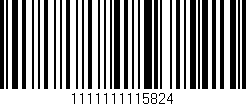 Código de barras (EAN, GTIN, SKU, ISBN): '1111111115824'