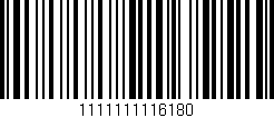 Código de barras (EAN, GTIN, SKU, ISBN): '1111111116180'