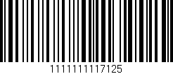 Código de barras (EAN, GTIN, SKU, ISBN): '1111111117125'