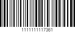 Código de barras (EAN, GTIN, SKU, ISBN): '1111111117361'