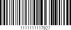 Código de barras (EAN, GTIN, SKU, ISBN): '1111111117927'