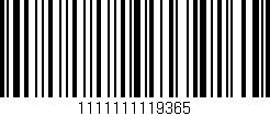 Código de barras (EAN, GTIN, SKU, ISBN): '1111111119365'
