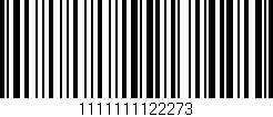 Código de barras (EAN, GTIN, SKU, ISBN): '1111111122273'