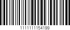 Código de barras (EAN, GTIN, SKU, ISBN): '1111111154199'