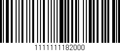 Código de barras (EAN, GTIN, SKU, ISBN): '1111111182000'
