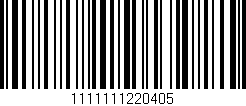 Código de barras (EAN, GTIN, SKU, ISBN): '1111111220405'