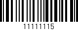 Código de barras (EAN, GTIN, SKU, ISBN): '11111115'