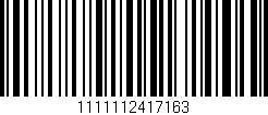 Código de barras (EAN, GTIN, SKU, ISBN): '1111112417163'