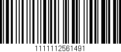 Código de barras (EAN, GTIN, SKU, ISBN): '1111112561491'