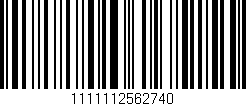 Código de barras (EAN, GTIN, SKU, ISBN): '1111112562740'