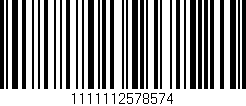 Código de barras (EAN, GTIN, SKU, ISBN): '1111112578574'
