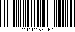 Código de barras (EAN, GTIN, SKU, ISBN): '1111112578857'