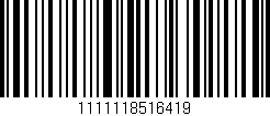 Código de barras (EAN, GTIN, SKU, ISBN): '1111118516419'