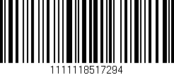 Código de barras (EAN, GTIN, SKU, ISBN): '1111118517294'