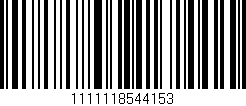 Código de barras (EAN, GTIN, SKU, ISBN): '1111118544153'