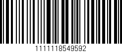 Código de barras (EAN, GTIN, SKU, ISBN): '1111118549592'