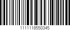 Código de barras (EAN, GTIN, SKU, ISBN): '1111118550345'