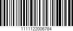 Código de barras (EAN, GTIN, SKU, ISBN): '1111122006784'