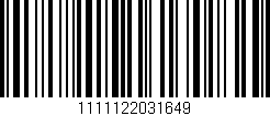 Código de barras (EAN, GTIN, SKU, ISBN): '1111122031649'