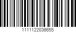 Código de barras (EAN, GTIN, SKU, ISBN): '1111122038655'