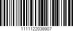 Código de barras (EAN, GTIN, SKU, ISBN): '1111122038907'