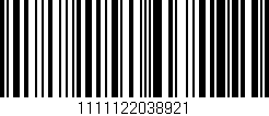Código de barras (EAN, GTIN, SKU, ISBN): '1111122038921'