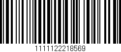 Código de barras (EAN, GTIN, SKU, ISBN): '1111122218569'