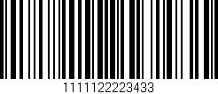Código de barras (EAN, GTIN, SKU, ISBN): '1111122223433'