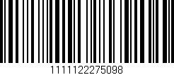 Código de barras (EAN, GTIN, SKU, ISBN): '1111122275098'