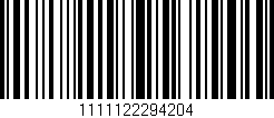 Código de barras (EAN, GTIN, SKU, ISBN): '1111122294204'