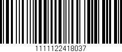 Código de barras (EAN, GTIN, SKU, ISBN): '1111122418037'