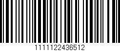 Código de barras (EAN, GTIN, SKU, ISBN): '1111122436512'